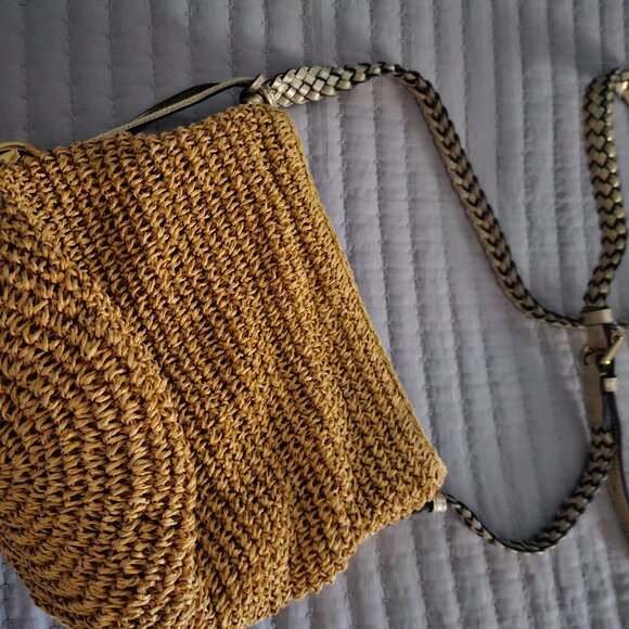 MICHAEL Michael Kors Lola Messenger Straw Bag – Nat/Gold - Picture 6 of 6